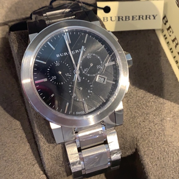 Burberry Other - Burberry Men’s Chronograph Blk Silver Watch BU9351